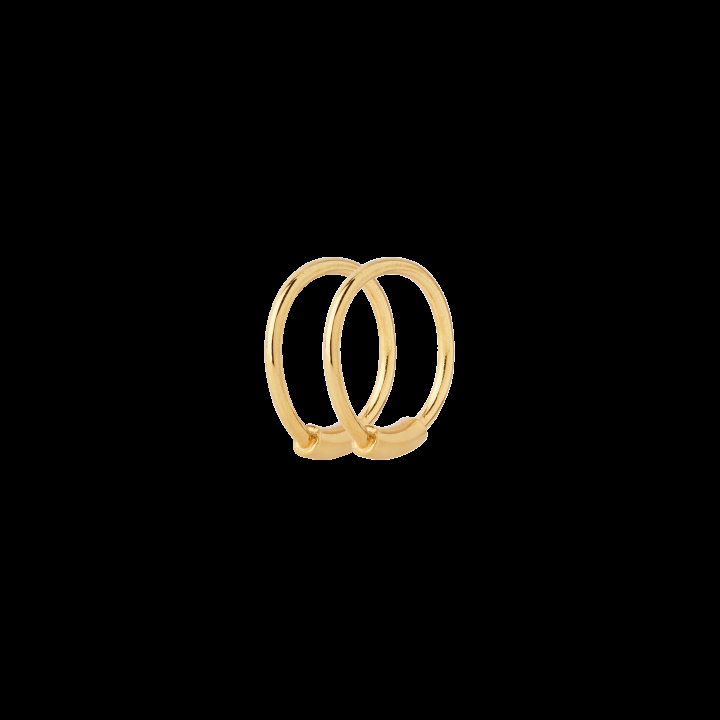 Basic 8 Hoops Gold i gruppen Øreringe / Guldøreringe hos SCANDINAVIAN JEWELRY DESIGN (100212)