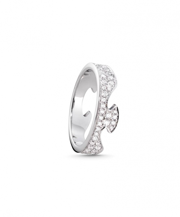 FUSION END Ring Diamant PAVÉ 0.66 ct Hvidguld i gruppen Ringe / Ringe i hvidguld hos SCANDINAVIAN JEWELRY DESIGN (20000331)