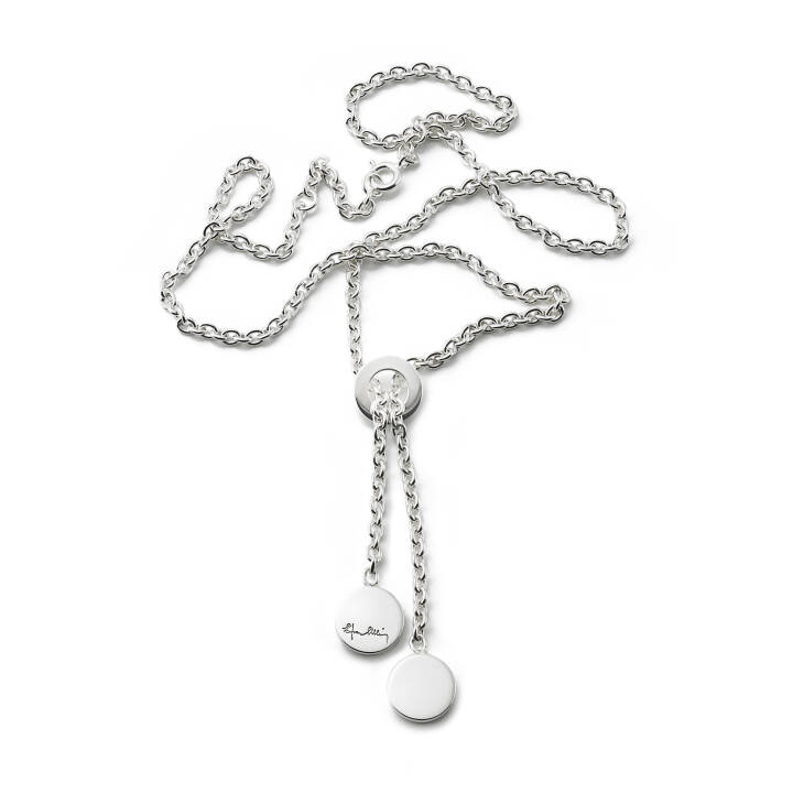 Twin Dots Necklace Silver i gruppen Halskæde / Sølvhalskæde hos SCANDINAVIAN JEWELRY DESIGN (10-100-00482)