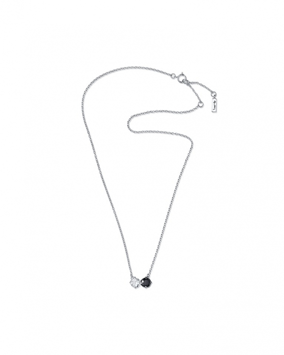 Product Image for Efva Attling The Storm & I Halskæde Sølv Crystal Q./Onyx 40-45 cm
