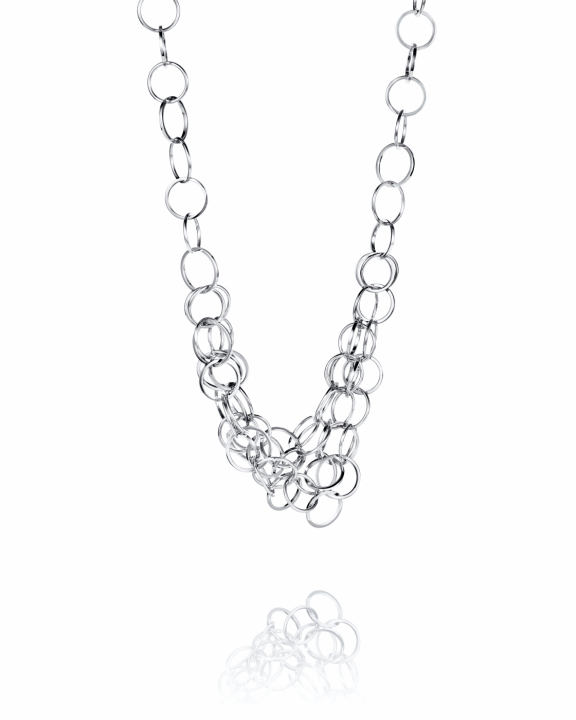 Messy rings Necklace Silver i gruppen Halskæde / Sølvhalskæde hos SCANDINAVIAN JEWELRY DESIGN (10-100-02362-0045)