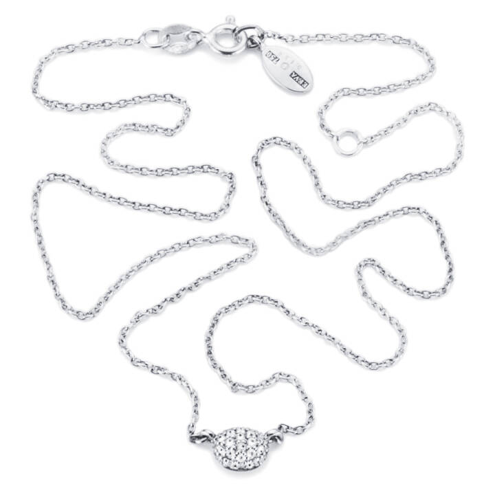 Love Bead - Diamonds Halskæde Hvidguld 38-42 cm i gruppen Halskæde / Hvidguldshalskæde hos SCANDINAVIAN JEWELRY DESIGN (10-102-00453-3842)