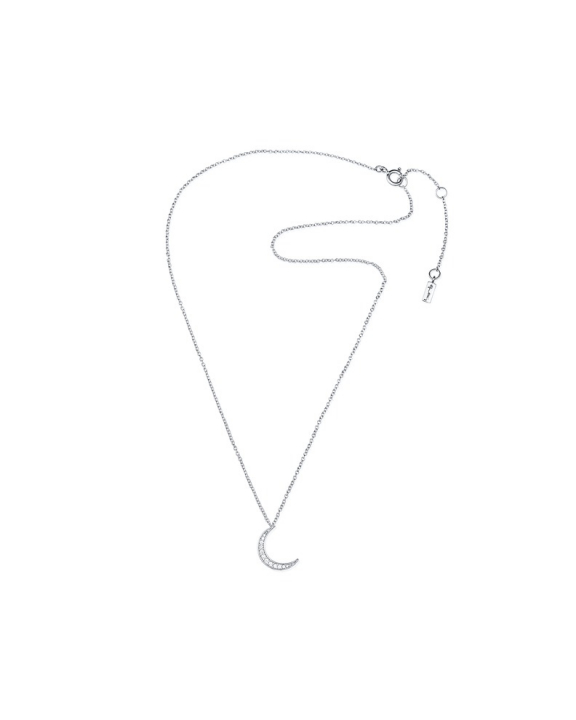 Pencez Moon & Stars Halsband Vitguld 40-45 cm i gruppen Halskæde / Hvidguldshalskæde hos SCANDINAVIAN JEWELRY DESIGN (10-102-02100-4045)