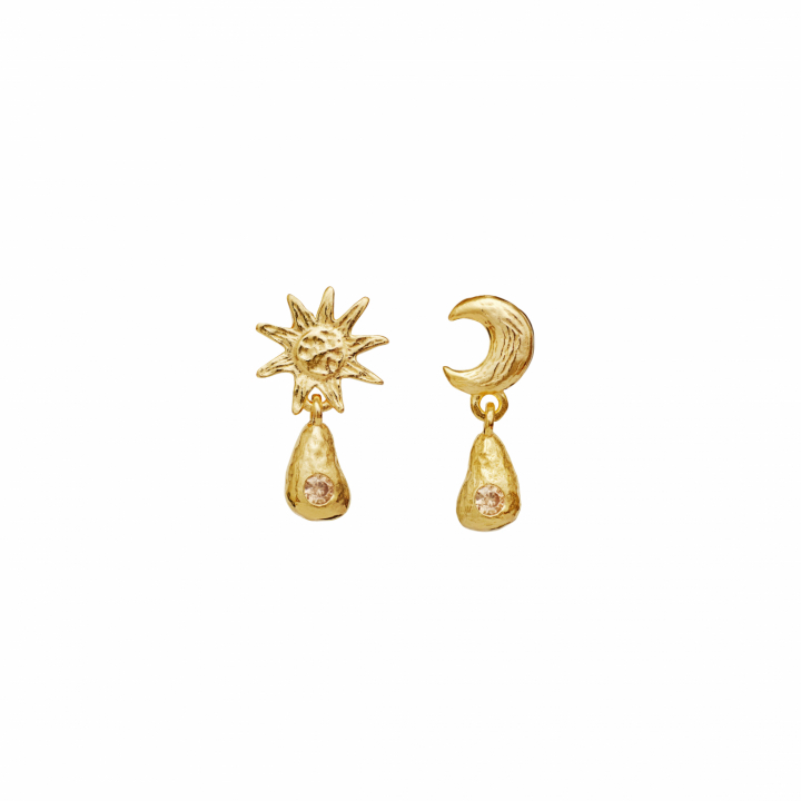 Lainy Earrings Gold i gruppen Øreringe / Guldøreringe hos SCANDINAVIAN JEWELRY DESIGN (10002A)