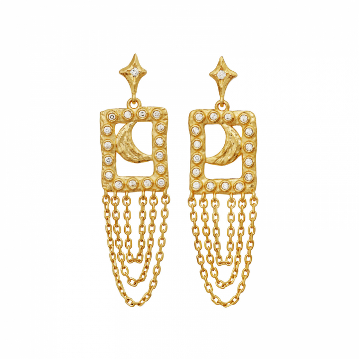 Barbra Earrings Gold i gruppen Øreringe / Guldøreringe hos SCANDINAVIAN JEWELRY DESIGN (10026A)