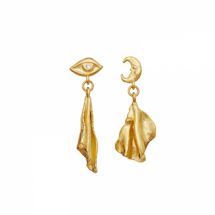 Felicia Earrings Gold i gruppen Øreringe / Guldøreringe hos SCANDINAVIAN JEWELRY DESIGN (10035A)