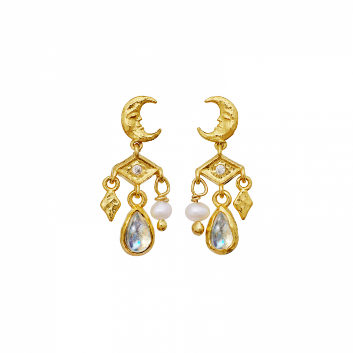 Colline Earrings Gold i gruppen Øreringe / Perleøreringe hos SCANDINAVIAN JEWELRY DESIGN (10036A)