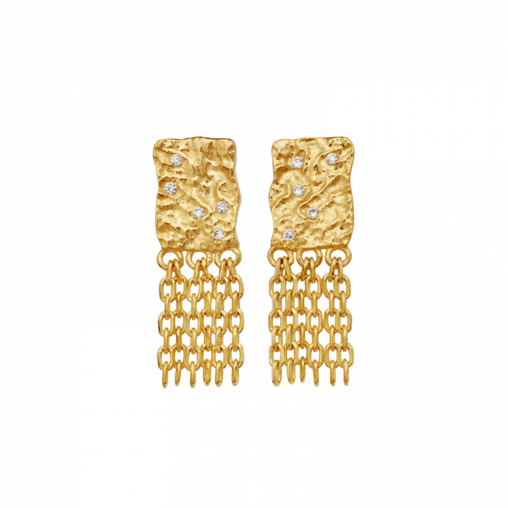 Pietra Earrings Gold i gruppen Øreringe / Guldøreringe hos SCANDINAVIAN JEWELRY DESIGN (10037A)