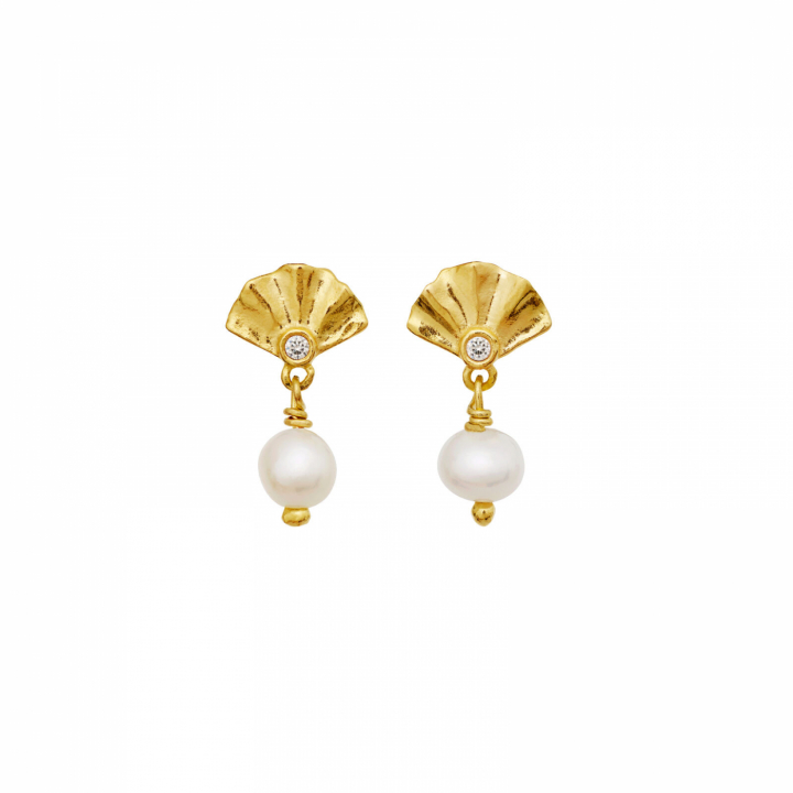 Odette Earrings Gold i gruppen Øreringe / Perleøreringe hos SCANDINAVIAN JEWELRY DESIGN (10038A)