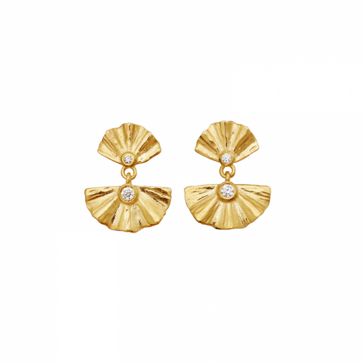 Odile Earrings Gold i gruppen Øreringe / Guldøreringe hos SCANDINAVIAN JEWELRY DESIGN (10039A)