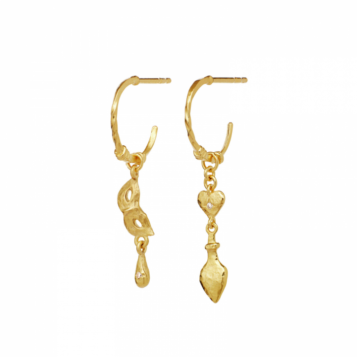 Dolore Earrings Gold i gruppen Øreringe / Guldøreringe hos SCANDINAVIAN JEWELRY DESIGN (10056A)