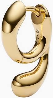 Mermaid Splash Huggie Gold (ONE) i gruppen Øreringe / Guldøreringe hos SCANDINAVIAN JEWELRY DESIGN (101096YG)