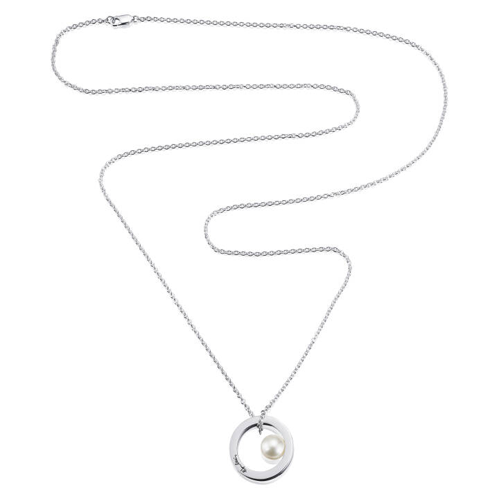 60's Pearl Long Vedhæng Sølv i gruppen Halskæde / Sølvhalskæde hos SCANDINAVIAN JEWELRY DESIGN (11-100-01184-0000)