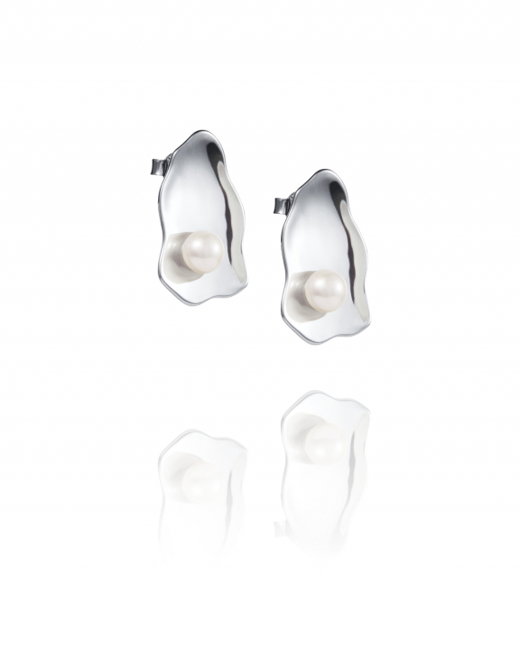 Oyster Ear Sølv i gruppen Øreringe / Perleøreringe hos SCANDINAVIAN JEWELRY DESIGN (12-100-02135-0000)
