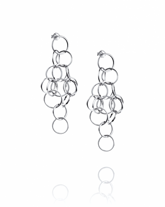 Messy rings Earrings Silver i gruppen Øreringe / Sølvøreringe hos SCANDINAVIAN JEWELRY DESIGN (12-100-02360-0000)
