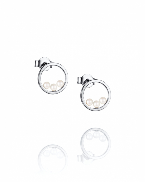 Little roller coaster Earrings Silver i gruppen Øreringe / Perleøreringe hos SCANDINAVIAN JEWELRY DESIGN (12-100-02375-0000)