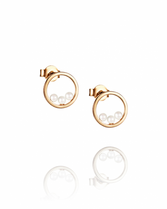 Little roller coaster Earrings Gold i gruppen Øreringe / Perleøreringe hos SCANDINAVIAN JEWELRY DESIGN (12-101-02375-0000)