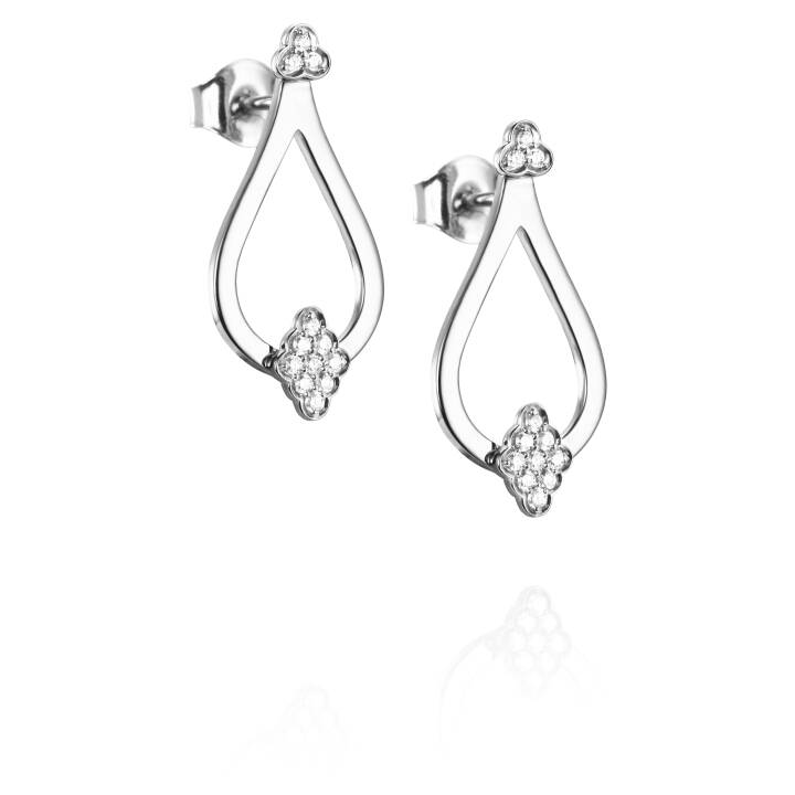 Little Dew Drops & Stars Ørering Hvidguld i gruppen Øreringe / Diamantøreringe hos SCANDINAVIAN JEWELRY DESIGN (12-102-01828-0000)