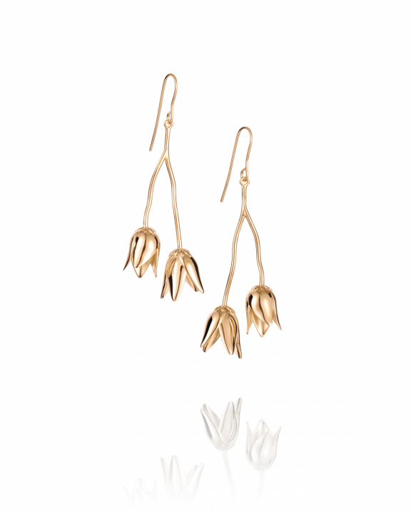 Helleborus Earrings Gold plated Silver i gruppen Øreringe / Guldøreringe hos SCANDINAVIAN JEWELRY DESIGN (12-108-02348-0000)