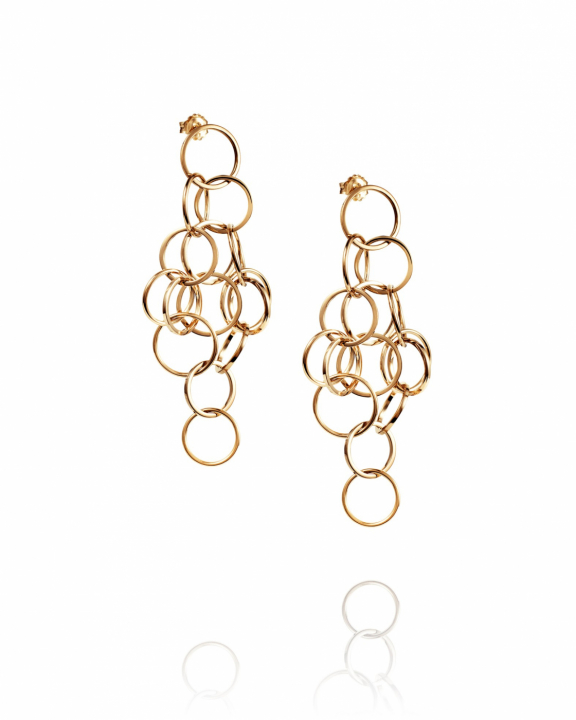 Messy rings Earrings Goldplated Silver i gruppen Øreringe / Guldøreringe hos SCANDINAVIAN JEWELRY DESIGN (12-108-02360-0000)