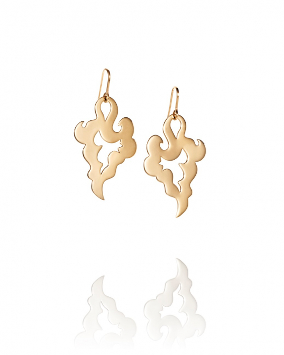 Genie Earrings Gold-plated Silver i gruppen Øreringe / Guldøreringe hos SCANDINAVIAN JEWELRY DESIGN (12-108-02393-0000)