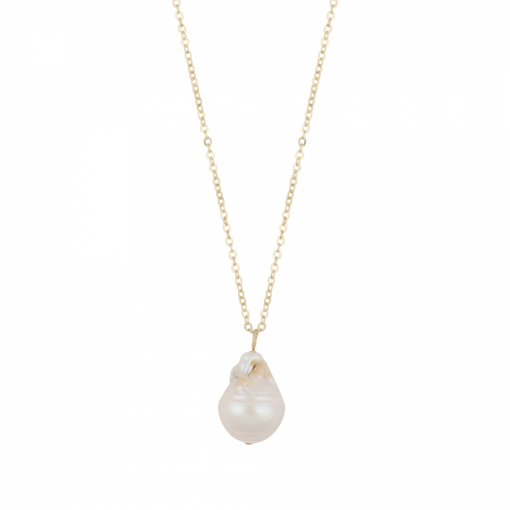 Florence pearl pendant Halskæde 45 Guld i gruppen Halskæde / Guldhalskæde hos SCANDINAVIAN JEWELRY DESIGN (1256-0745-362-45)
