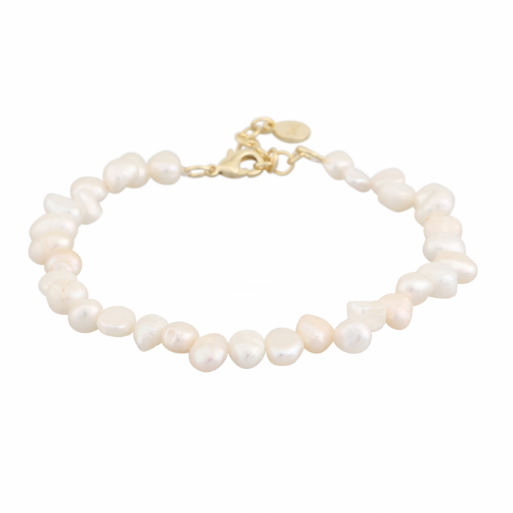 Arizona pearl brace gold white i gruppen Armbånd / Guldarmbånd hos SCANDINAVIAN JEWELRY DESIGN (1267-3300-362-ONE)