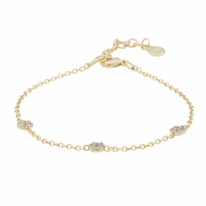 Copenhagen small chain brace Gold/clear-Onesize i gruppen Armbånd / Guldarmbånd hos SCANDINAVIAN JEWELRY DESIGN (1269-3200-251-ONE)