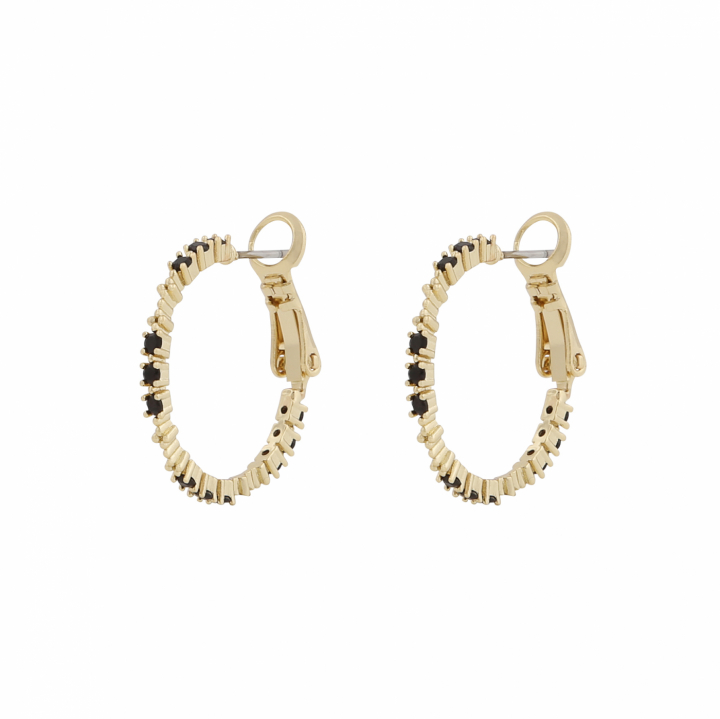 Product Image for SNÖ OF SWEDEN Copenhagen small ring ear Gold/black-Onesize