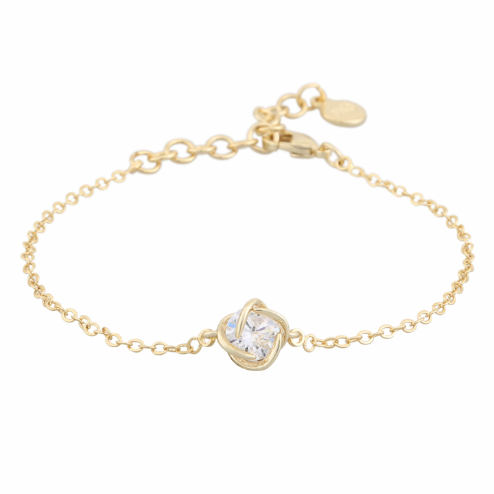 Sevilla chain brace gold clear i gruppen Armbånd / Guldarmbånd hos SCANDINAVIAN JEWELRY DESIGN (1271-3100-251-ONE)