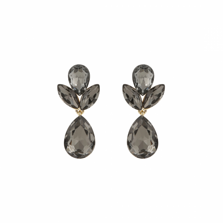 Swift drop pendant ear gold grey i gruppen Øreringe / Guldøreringe hos SCANDINAVIAN JEWELRY DESIGN (1280-6300-369-ONE)