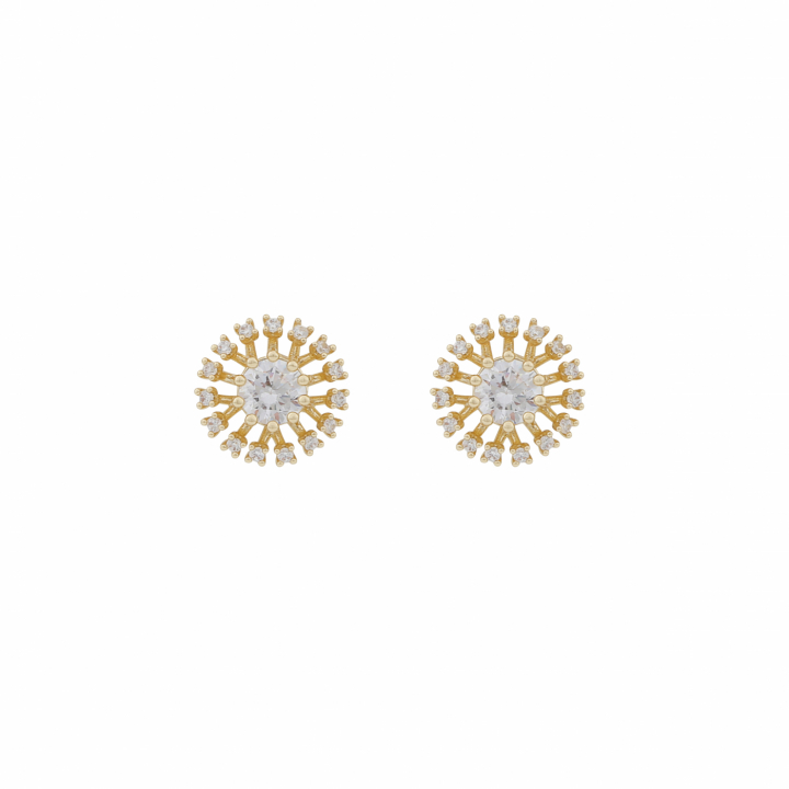 Wiz small ear Gold/clear-Onesize i gruppen Øreringe / Guldøreringe hos SCANDINAVIAN JEWELRY DESIGN (1284-6100-251-ONE)