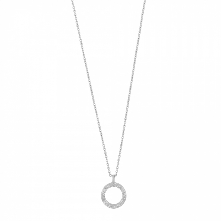 Oz round pendant neck 45 plain Sølv-45 cm i gruppen Halskæde / Sølvhalskæde hos SCANDINAVIAN JEWELRY DESIGN (1286-0345-256-45)