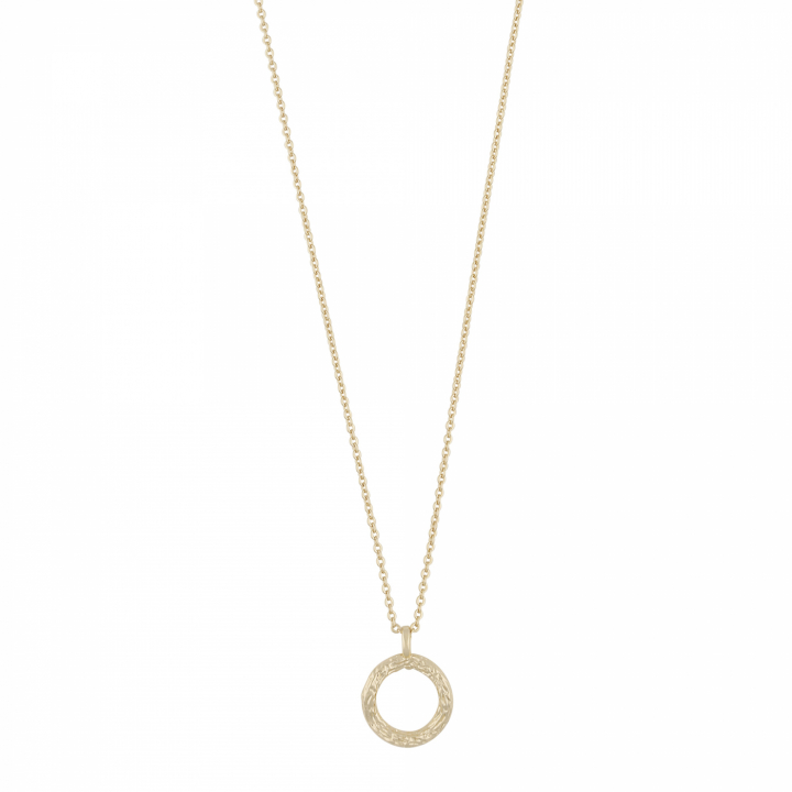 Oz round pendant neck 45 plain Gold-45 cm i gruppen Halskæde / Guldhalskæde hos SCANDINAVIAN JEWELRY DESIGN (1286-0345-257-45)