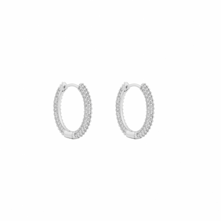 North ring ear 18mm Sølv/clear-Onesize i gruppen Øreringe / Sølvøreringe hos SCANDINAVIAN JEWELRY DESIGN (1289-7100-012-ONE)