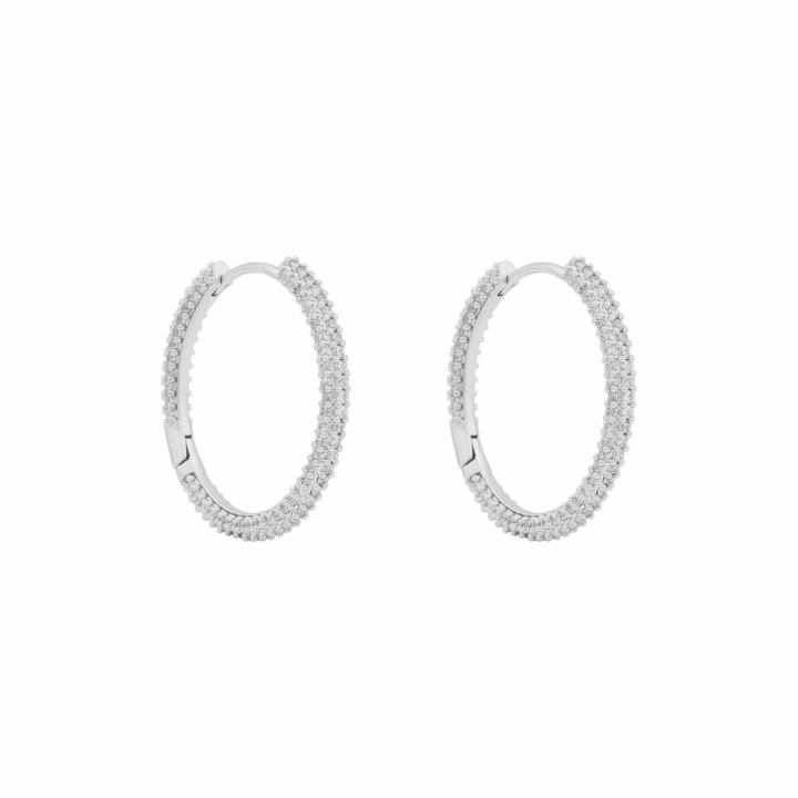 North ring ear 25mm Sølv/clear-Onesize i gruppen Øreringe / Sølvøreringe hos SCANDINAVIAN JEWELRY DESIGN (1289-7200-012-ONE)