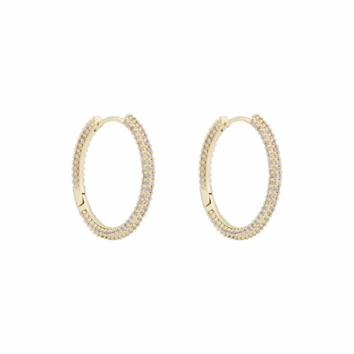 North ring ear 25mm Gold/clear-Onesize i gruppen Øreringe / Guldøreringe hos SCANDINAVIAN JEWELRY DESIGN (1289-7200-251-ONE)