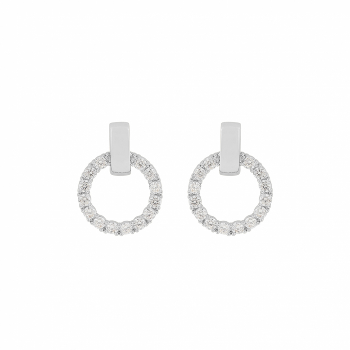 Product Image for SNÖ OF SWEDEN East round pendant ear Sølv/clear-Onesize