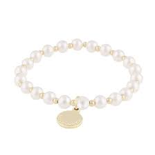 Lydia small pearl M/L i gruppen Armbånd / Guldarmbånd hos SCANDINAVIAN JEWELRY DESIGN (1292-3200-362-ML)