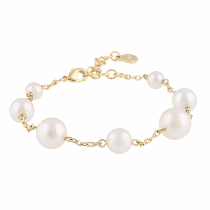 Lydia pearl chain brace i gruppen Armbånd / Guldarmbånd hos SCANDINAVIAN JEWELRY DESIGN (1292-3300-362)