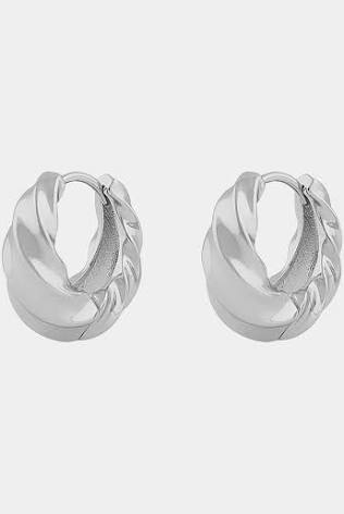 Lydia big twist earrings Silver i gruppen Øreringe / Sølvøreringe hos SCANDINAVIAN JEWELRY DESIGN (1292-6800-256)