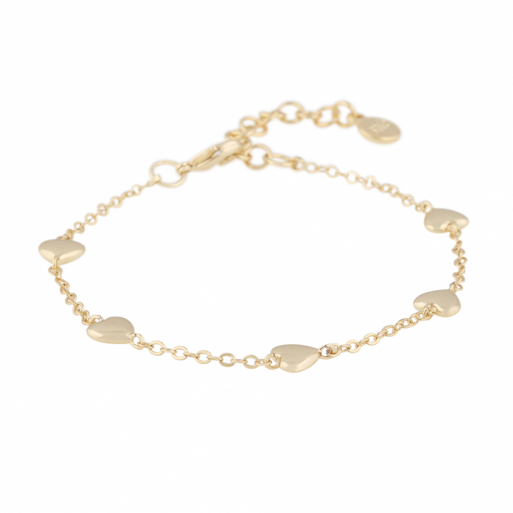 Brooklyn heart chain brace Guld i gruppen Armbånd / Guldarmbånd hos SCANDINAVIAN JEWELRY DESIGN (1295-3300-257)