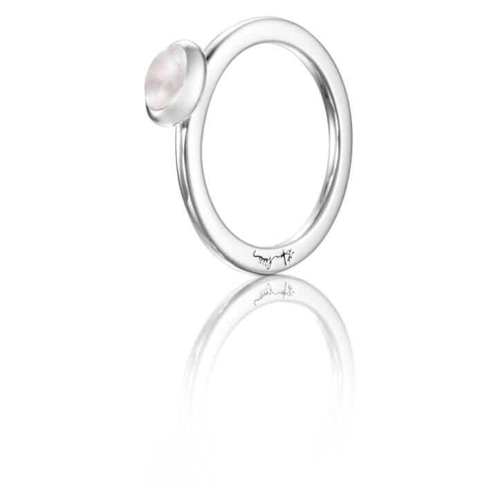 Love Bead Sølv - Rose Quartz Ring Sølv i gruppen Ringe / Sølvringe hos SCANDINAVIAN JEWELRY DESIGN (13-100-01576)