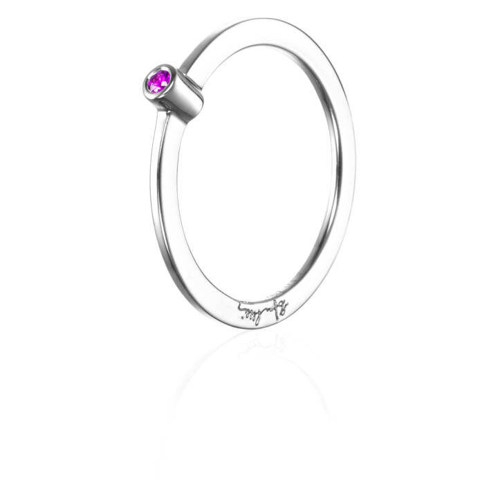 Micro Blink - Pink Sapphire Ring Sølv i gruppen Ringe / Sølvringe hos SCANDINAVIAN JEWELRY DESIGN (13-100-01900)