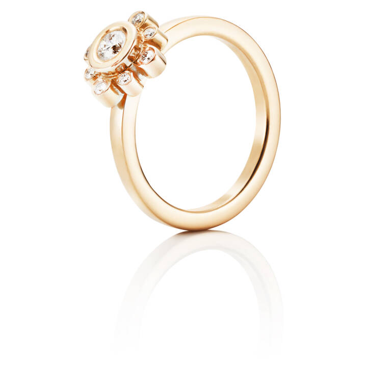 Sweet Hearts Crown 0.19 ct diamant Ring Guld i gruppen Ringe / Diamantringe hos SCANDINAVIAN JEWELRY DESIGN (13-101-00541)