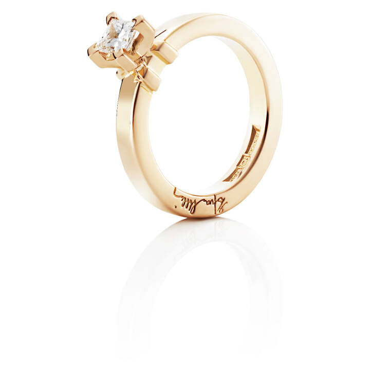 Dolce hvide Princess 0.40 ct diamant Ring Guld i gruppen Ringe / Forlovelses- og vielsesringe hos SCANDINAVIAN JEWELRY DESIGN (13-101-01106)