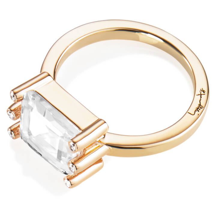 Beautiful Dreamer - Crystal Quartz Ring Guld i gruppen Ringe / Diamantringe hos SCANDINAVIAN JEWELRY DESIGN (13-101-01824)