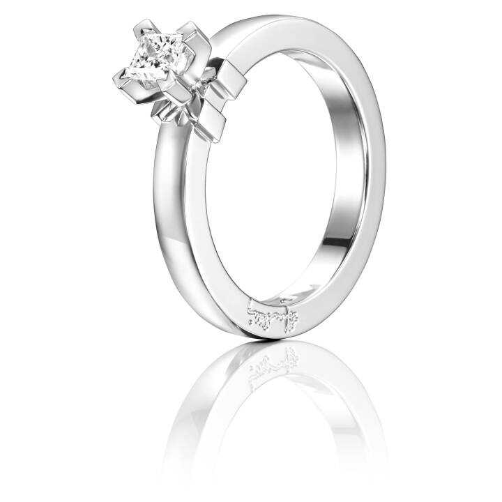 Dolce hvide Princess 0.30 ct diamant Ring Hvidguld i gruppen Ringe / Diamantringe hos SCANDINAVIAN JEWELRY DESIGN (13-102-01105)