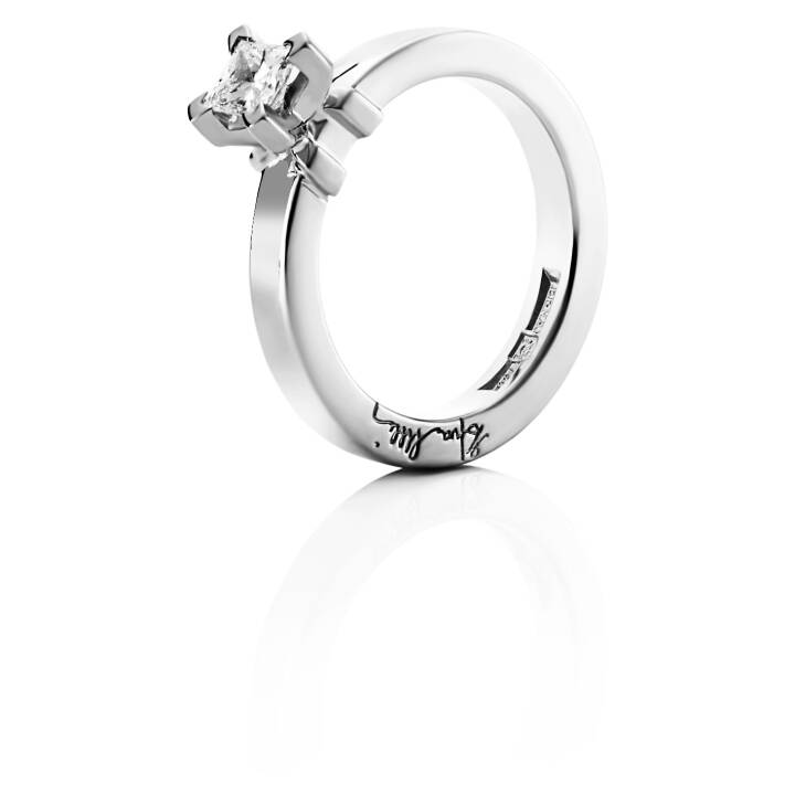 Dolce hvide Princess 0.40 ct diamant Ring Hvidguld i gruppen Ringe / Ringe i hvidguld hos SCANDINAVIAN JEWELRY DESIGN (13-102-01106)