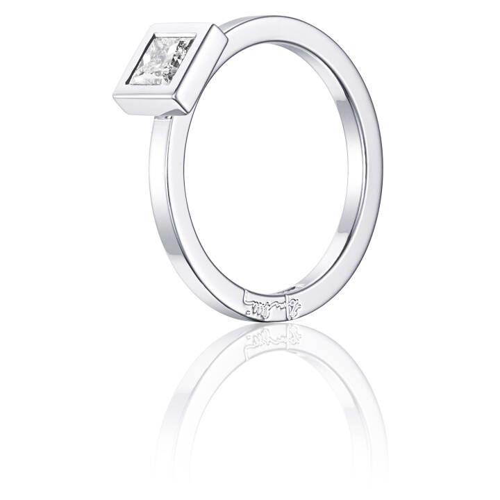 Princess Wedding Thin 0.40 ct diamant Ring Hvidguld i gruppen Ringe / Forlovelses- og vielsesringe hos SCANDINAVIAN JEWELRY DESIGN (13-102-01118)